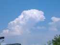 Chmury Cumulus rozbudowujące się w Cumulonimbus
